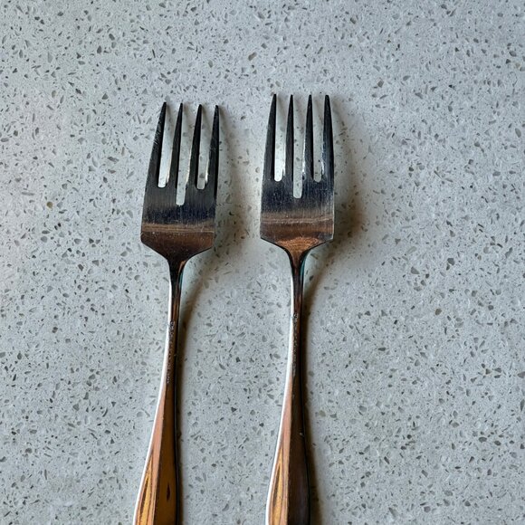 The Cellar Stainless Steel Forks 6.5" Japan Set of 2 Minimalist Design - Picture 2 of 5